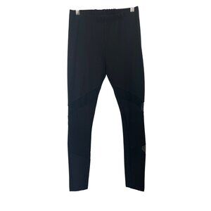 Amanda Uprichard Black Leggings With Mesh Accents Stretch Waistband